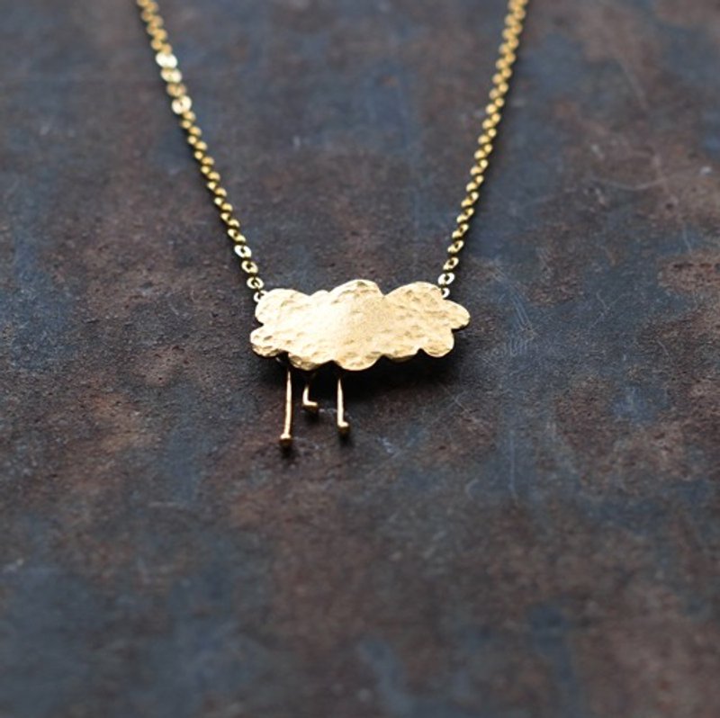 Rain from a giant spider | Necklace | N390 - Necklaces - Other Metals Gold