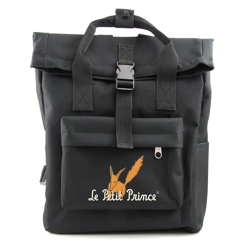 Little Prince Classic Edition Authorized - Buried Backpack (Black) - กระเป๋าเป้สะพายหลัง - ผ้าฝ้าย/ผ้าลินิน สีส้ม