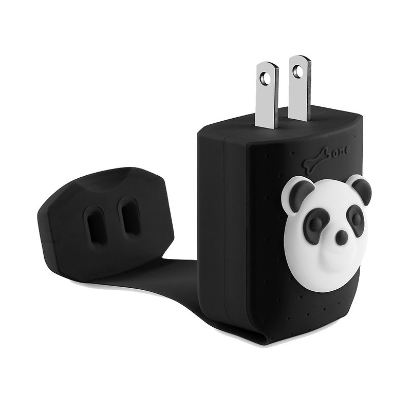 Bone / Smart Fast Charger - Panda Bear - Chargers & Cables - Silicone Black