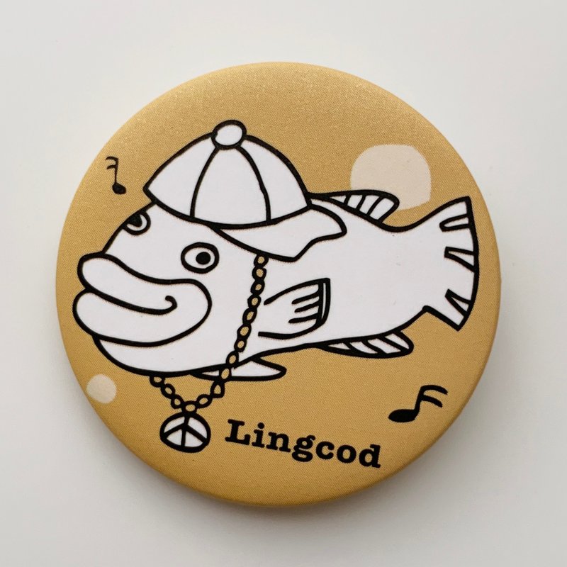 Badge Ocean Series-Snake-tooth monoline fish on the bottom of the sea | MonkeyCookie - เข็มกลัด/พิน - พลาสติก 