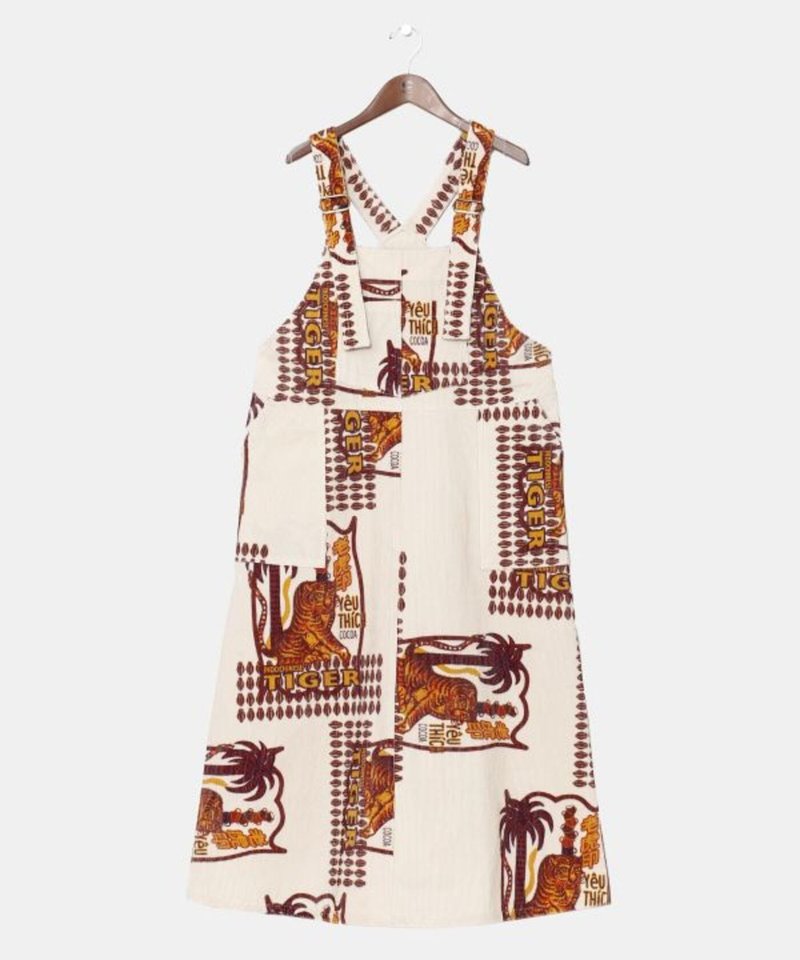 【熱門預購】復古東洋風燈芯絨吊帶裙 (3色) IAC-5326 - 裙子/長裙 - 棉．麻 