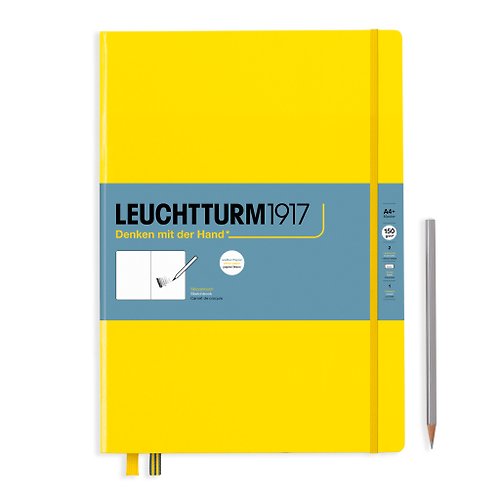 LEUCHTTURM1917 燈塔筆記本 德國燈塔筆記本 素描本 硬殼 A4+ 檸檬黃 燙金服務