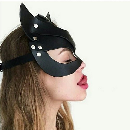 La Mia Ragazza 皮革猫面具-猫女面具-猫面具-猫面具-猫面具万圣节