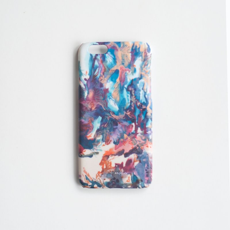 Original watercolor _ thermal transfer phone shell - Other - Plastic 
