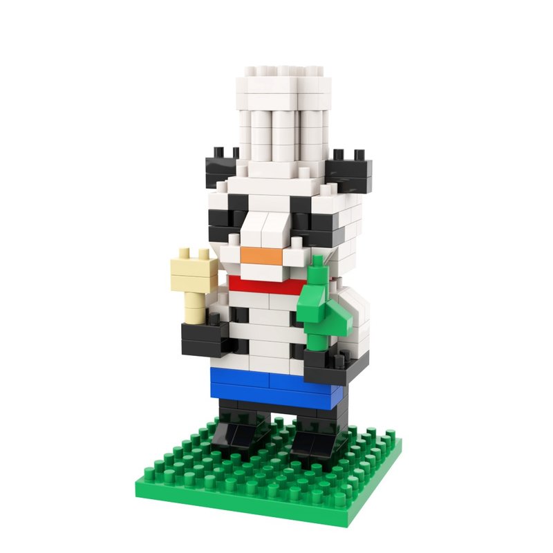 Archbrick 熊貓 - 廚師版 微積木 - 公仔模型 - 塑膠 多色