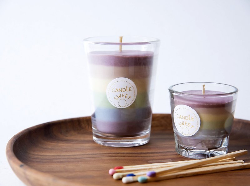 Rainbow Unscented Soy Candle Combo - Candles & Candle Holders - Wax Multicolor