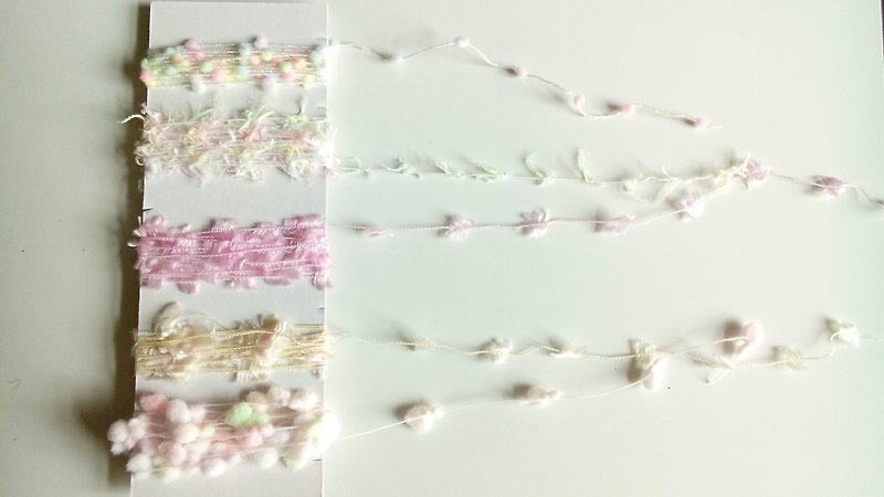 Diary decoration Cherry blossoms Shed 2m 5 types - Knitting, Embroidery, Felted Wool & Sewing - Cotton & Hemp Pink