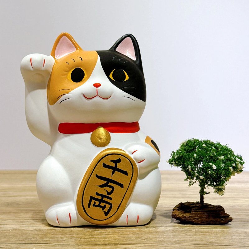 【三毛招福】日本谷中堂招財貓 | 小判 三毛 - 擺飾/家飾品 - 瓷 白色
