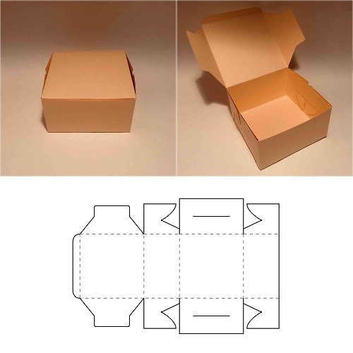 JustGreatPrintables Shipping box template, shipping container, square box, square container, Cricut
