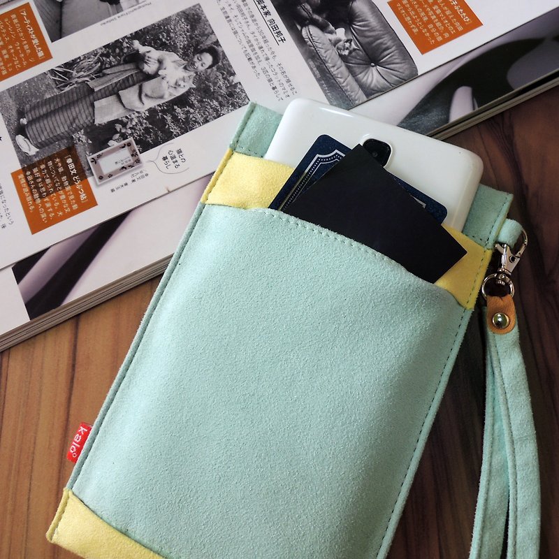 Kalo卡樂創意 麂皮絨手機袋無吊繩 5吋內通用 - 手機殼/手機套 - 其他材質 