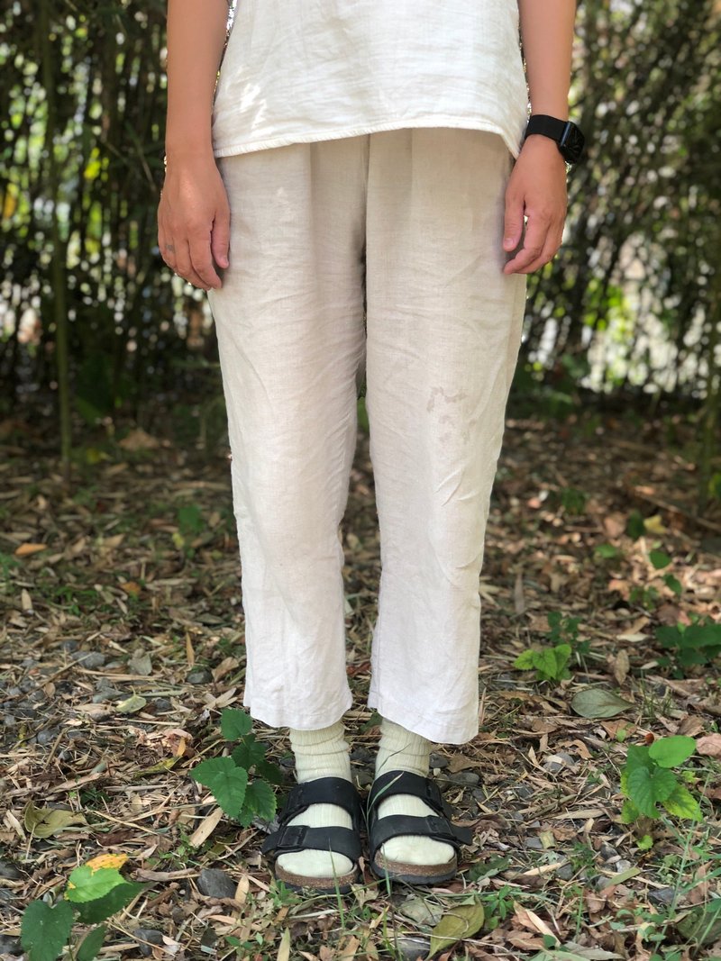 linen slim trousers - Women's Pants - Cotton & Hemp Multicolor