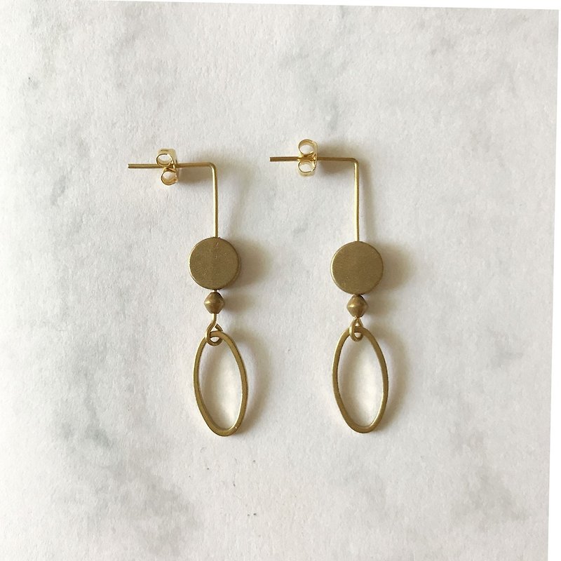 Copper earring - ต่างหู - โลหะ สีทอง