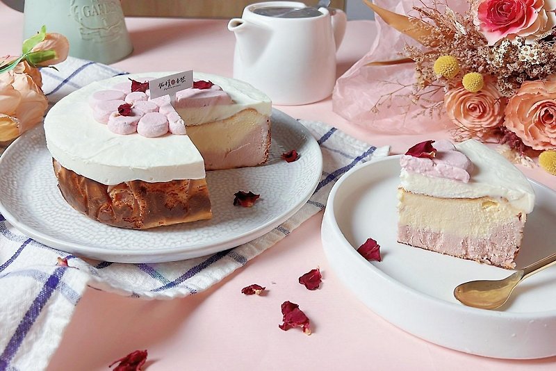 【冷凍出貨－母親節推薦】玫瑰荔枝覆盆莓巴斯克 - 蛋糕/甜點 - 新鮮食材 