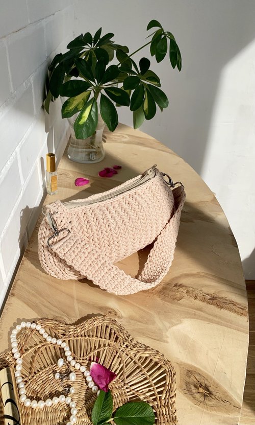 KatitoBags 編織說明書電子檔 Crochet baguette bag Shoulder bag with chain Pattern Tutorial PDF Video