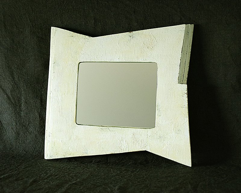 Wall Mirror (stairs) - Wall Décor - Wood White