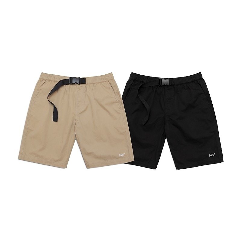 Filter017 Belted Shorts / Buckle Shorts - กางเกงขายาว - ผ้าฝ้าย/ผ้าลินิน 