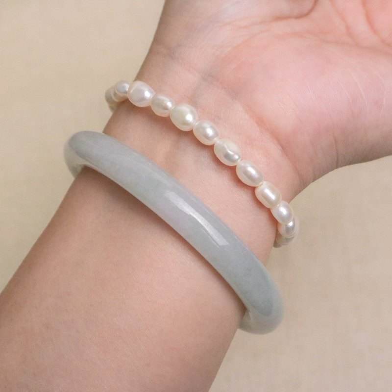 【白月光】珍珠 x s925純銀x法式簡約 I 手工原創設計款 I 手鏈 - 手鍊/手環 - 珍珠 