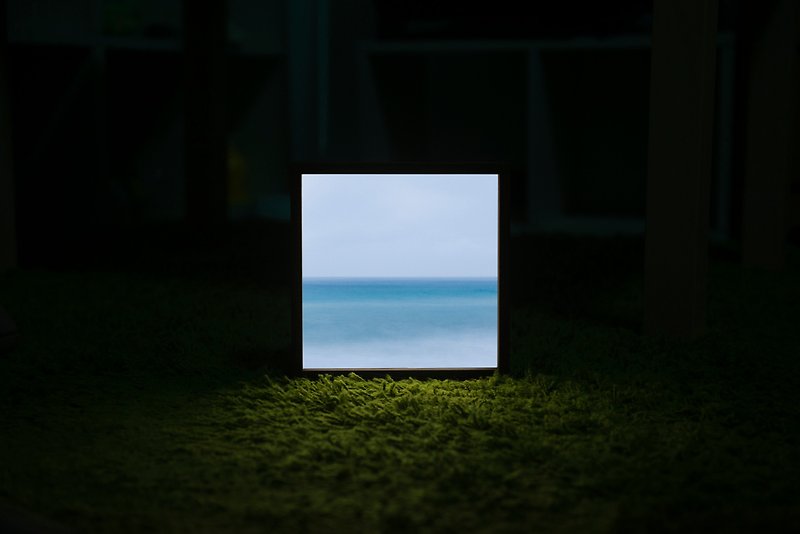 Lighto光印樣   Mini燈箱   明明白白(aPo) - 畫框/相架  - 木頭 藍色