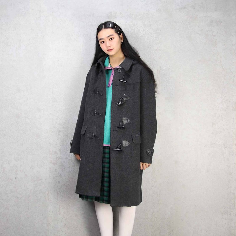Tsubasa.Y Antique House A01 double-faced velvet button coat, Duff coat coat - Women's Casual & Functional Jackets - Polyester 