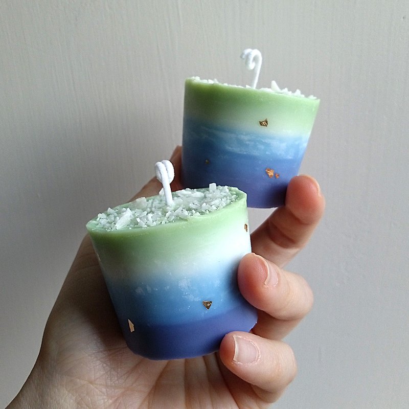 Earth & Universe | Natural Soywax Scented Candle | Mint Lavender | Birthday GIft - เทียน/เชิงเทียน - ขี้ผึ้ง สีเขียว