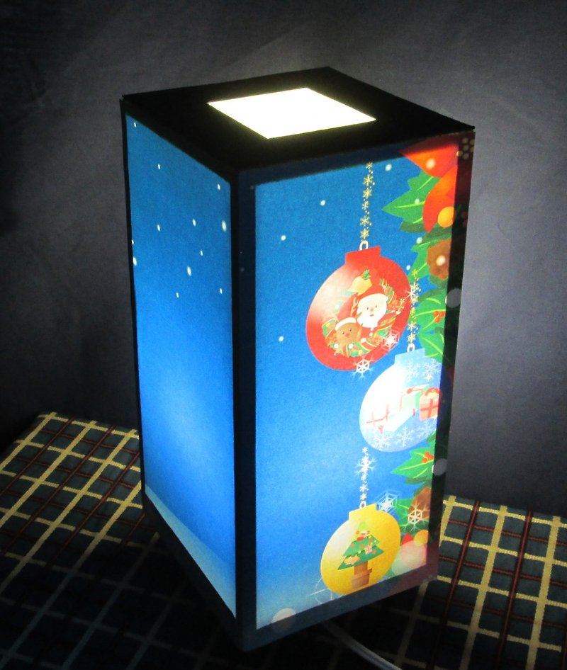 聖夜・クリスマスの星空　中形・LED　飾りライトスタンドの醍醐味を!! - 照明・ランプ - 木製 ゴールド