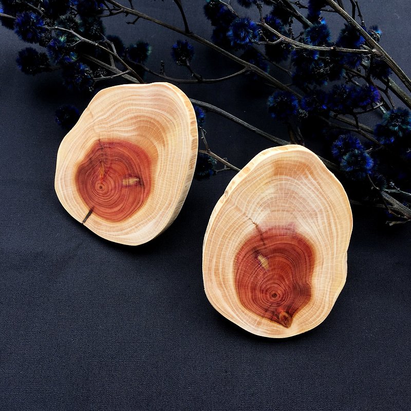 Dragon Juniper (Taiwan) Wooden Coaster【S】－B / 2pieces - Coasters - Wood 