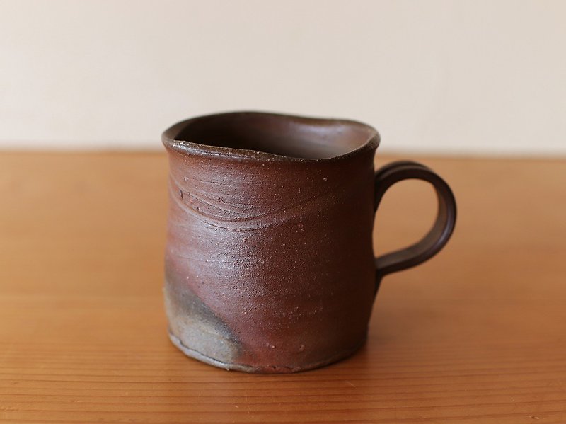 Bizen-yaki coffee cup c3-052 - Mugs - Pottery Brown