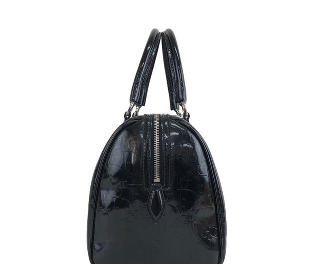 DIOR エナメル ハンドバッグ 日本直送 名牌中古包 】Christian Dior クリスチャン ディオール