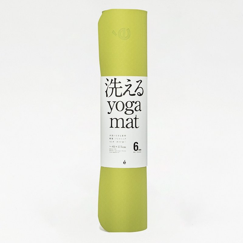 Erugam easy to wash yoga mat 6mm environmental protection yoga equipment sports supplies yoga mat gift - เสื่อโยคะ - ยาง สีเขียว