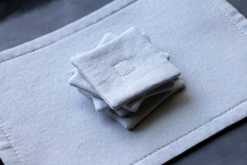 Mini Square Coaster/ Rock - Coasters - Cotton & Hemp Transparent