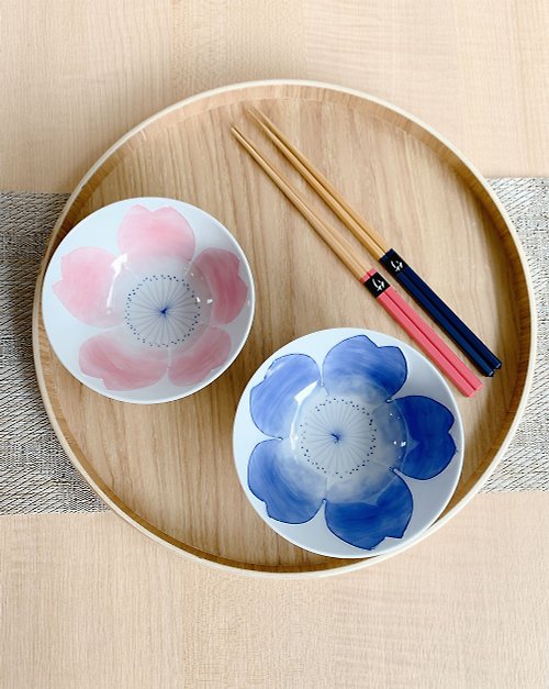 東京食器 - 讓你的料理變漂亮 【結婚禮物】一珍櫻夫妻碗筷組合 /洸琳窯