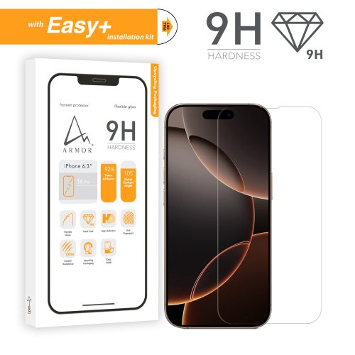 ARMOR ARMOR iPhone 16系列軟性玻璃9H高畫質螢幕保護貼(附Easy+貼膜神器)