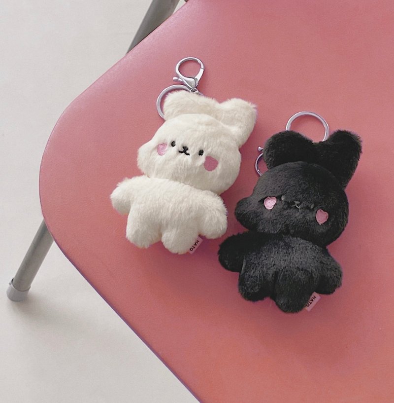 HATO Cheek Love Plush Doll Keychain/Pendant (two colors in total) - Charms - Polyester 