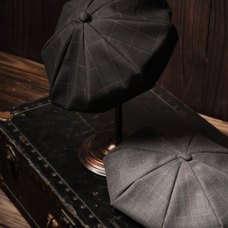 8-Panel Beret - 帽子 - 棉．麻 