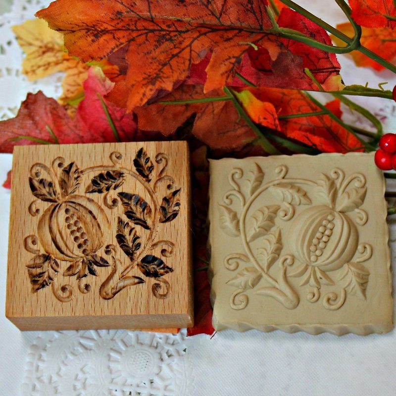 Wooden stamp ,stamp for gingerbread cookies, springerle stamp. - เครื่องใช้ไฟฟ้าในครัว - ไม้ สีนำ้ตาล