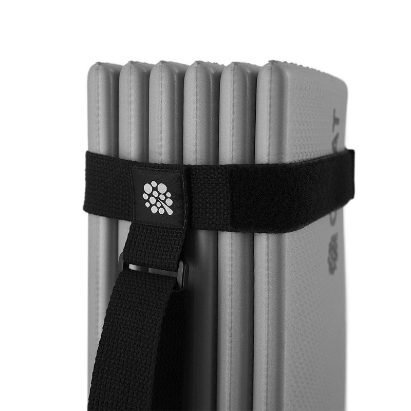 【QMAT】瑜珈墊揹帶 台灣製 (魔鬼氈束帶、手提束帶、鬆緊帶) - 運動配件 - 尼龍 黑色