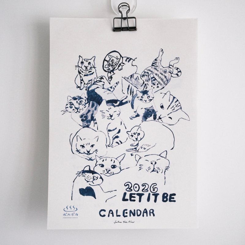 2026 Let It Be A4 Wall Calendar - ปฏิทิน - กระดาษ สีน้ำเงิน