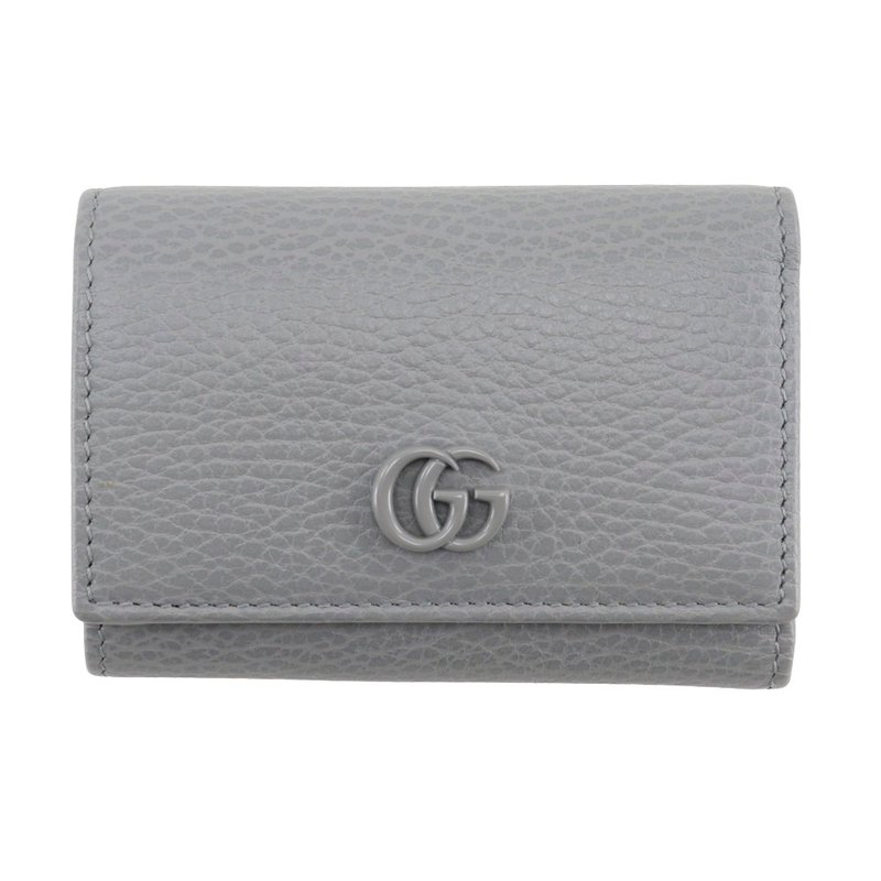 【日本直送】グッチ GUCCI GGマーモント 三つ折り財布 コンパクトウォレット 644407  レディース【中古】 - 錢包/皮夾/長短夾 - 真皮 灰色
