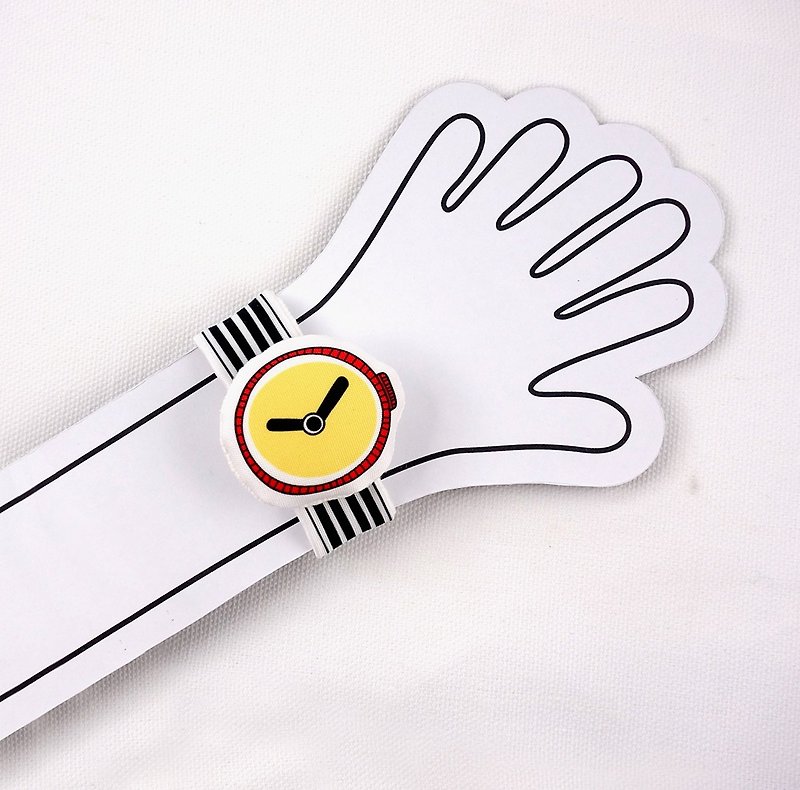 うさぎミントベイビー初めての布時計（C07F02） - 出産祝い用贈物 - コットン・麻 ブラック