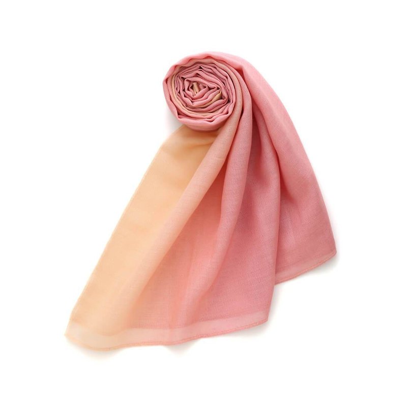 カシミアシルク混スカーフ-ピンク(なくなり次第終了) - スカーフ - シルク・絹 ピンク