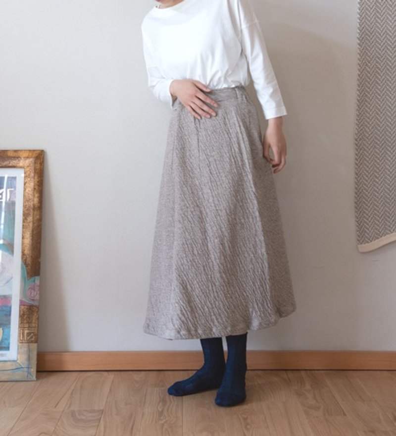 Additional order fee for I Organic Cotton Yak Blend Air Knit A-Line Long Skirt - กระโปรง - วัสดุอื่นๆ 