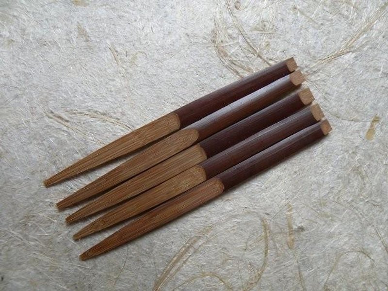 Smoked bamboo toothpick 5 pcs - ตะเกียบ - ไม้ไผ่ 