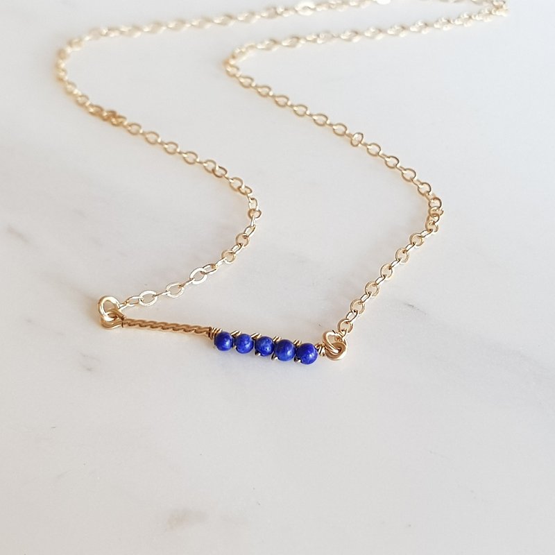 SOˇHUˋFirst Heart Lapis Lazuli 14K Gold Necklace