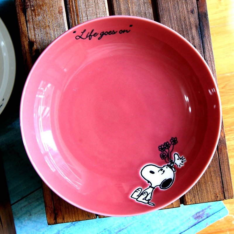 [Year of the Rabbit/Gift/Free Shipping/Special Offer] SNOOPY Snoopy-Season 21cm Deep Plate 1 Pack (Spring)