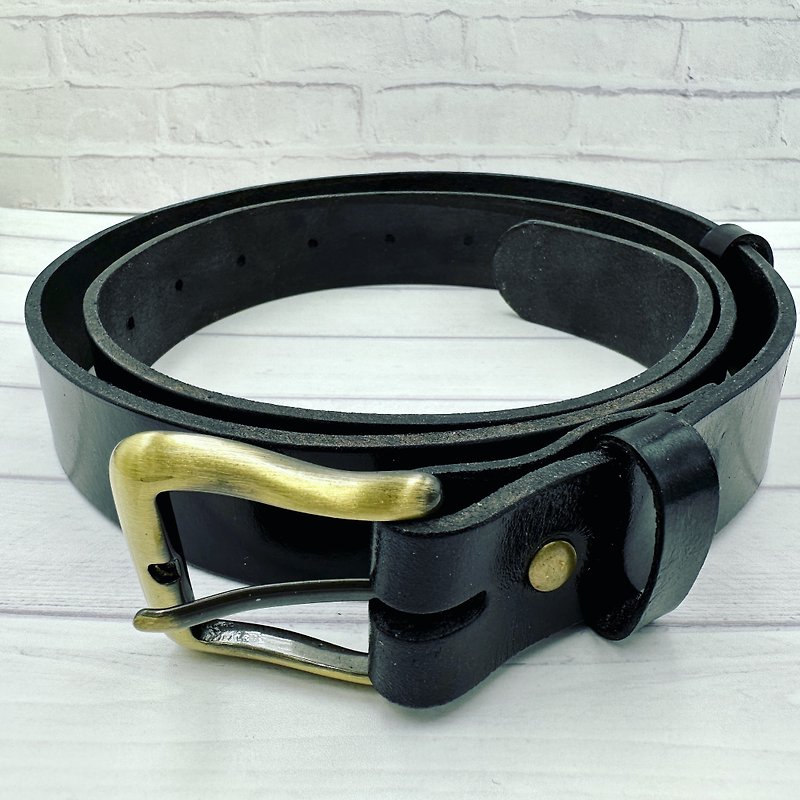 Handmade Colored Veg-Tanned Leather Belt (Can be customized) - เข็มขัด - หนังแท้ 