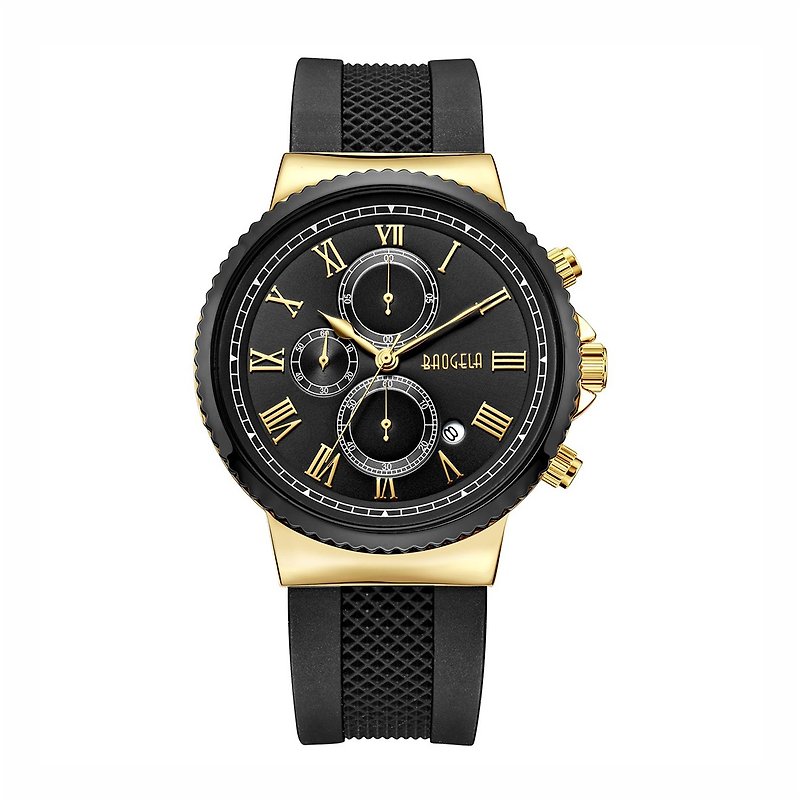 EUROPE SPECIAL EDITION Collection - LONDON Black Gold Dial / Black Silicone Watch - Men's & Unisex Watches - Other Materials Black