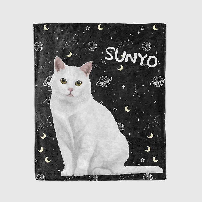 Customized | Hand-painted pet blanket/quilt/air conditioner blanket/flannel | More than 60 kinds of backgrounds to choose from - ผ้าห่ม - วัสดุอื่นๆ หลากหลายสี