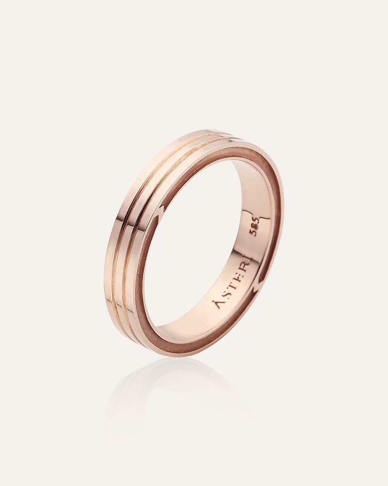 14K / 18K Star circle ring (Couple ring, for men) - General Rings - Precious Metals Gold