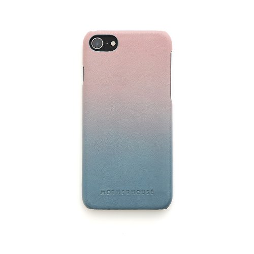 MOTHERHOUSE Irodori 季節色彩皮革手機殼-紫陽花iPhone 7、8、SE
