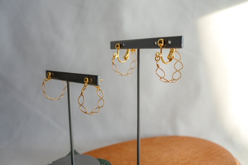 tsumugi  -gold- - Earrings & Clip-ons - Other Metals Gold